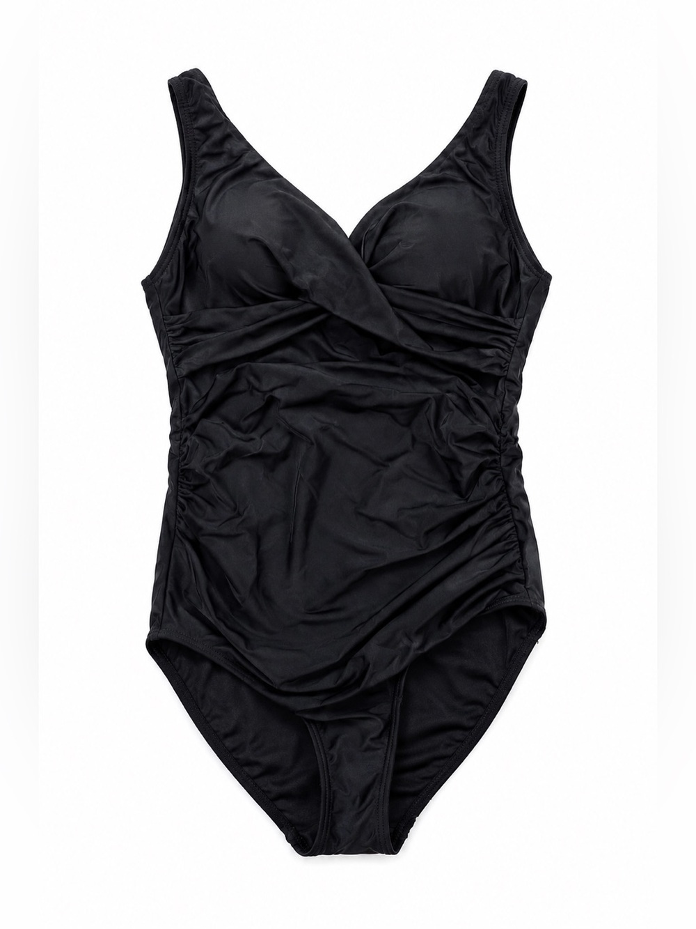 Sea Level Australia Black One Piece Swimsuit Sz 4 Ruched Tummy Control Swimwear